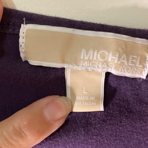 Michael Kors Purple Sweatshirt with Zipper Detail - Picture 3 of 5